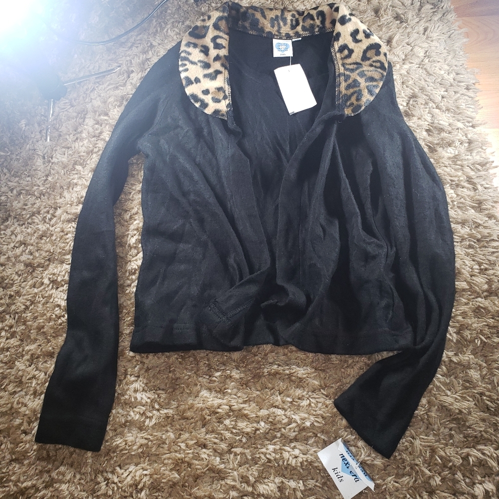 Black Cheetah Shirt-Jacket 4/40
